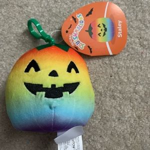 3.5” squish clip keychain squishmallow - staley halloween rainbow pride pumpkin
